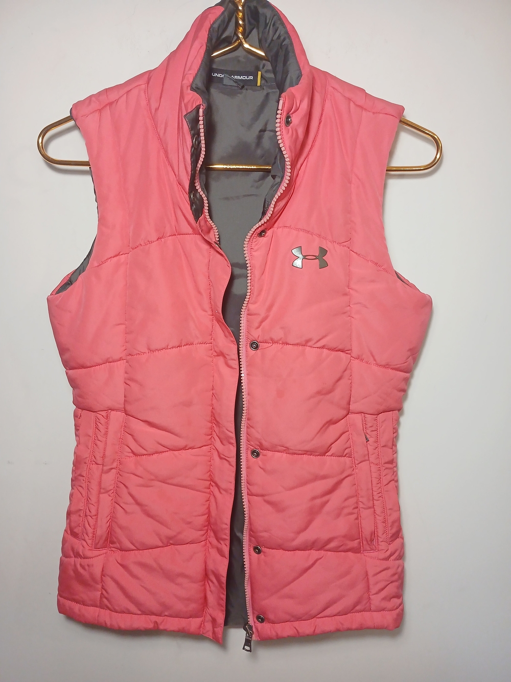 Under Armour Coral Pink Quilted Puffer Vest